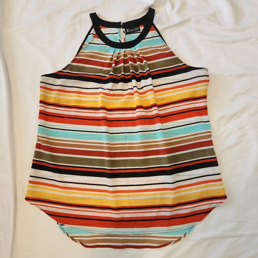 NY & Co Red Orange Sleeveless Tank Top